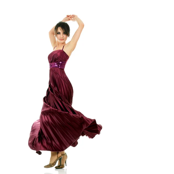 Dançando mulher bonita — Fotografia de Stock