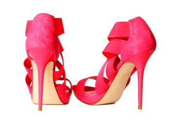 Sexy pink high heeled shoes clipart