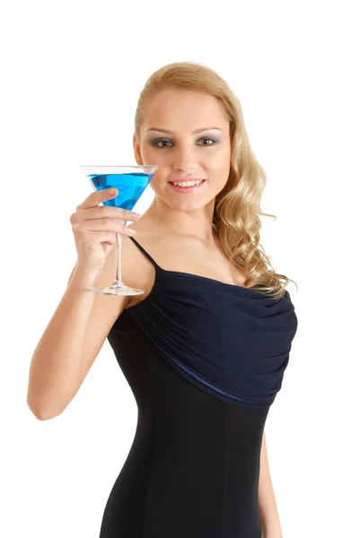 Schöne Frau mit Cocktail — Stockfoto