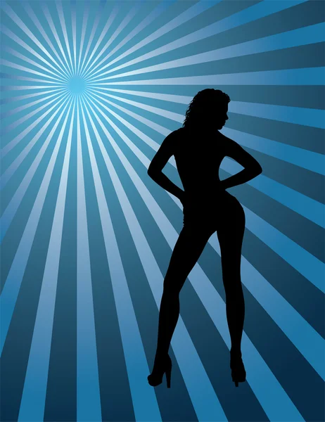 Танцующая диско-девушка — стоковый вектор