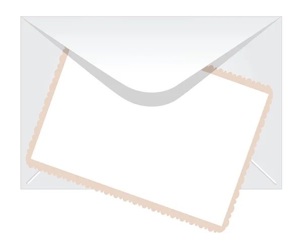 Envelope with empty photo — Stock Vector