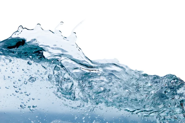 Голубая Волна Воды Белом Фоне — стоковое фото