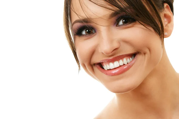 Счастливая улыбающаяся женщина — стоковое фото