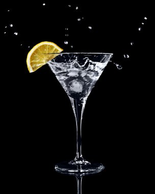 Vermouth cocktail in martini glass clipart