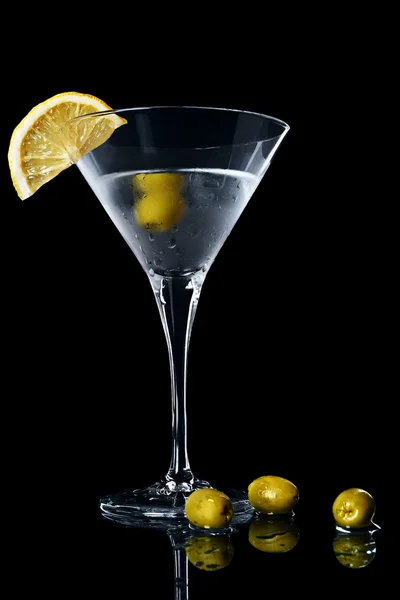 Cóctel de vermut en vaso de martini — Foto de Stock