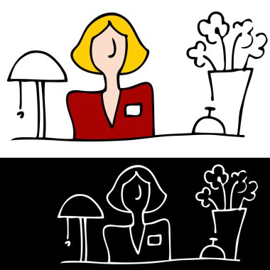 Receptionist clipart