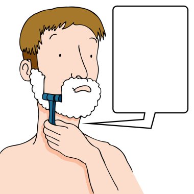 Man Shaving Beard clipart