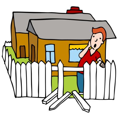 Broken Fence clipart