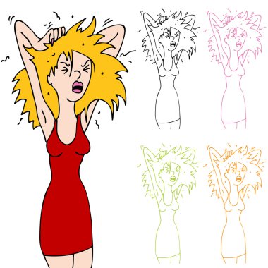 Itchy Dandruff clipart