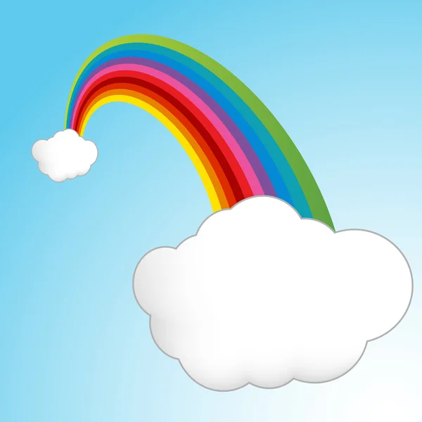 Glückliche Regenbogenwolken — Stockvektor