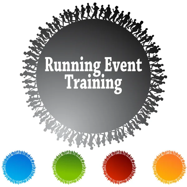 Running Event Training Circle — Stock Vector