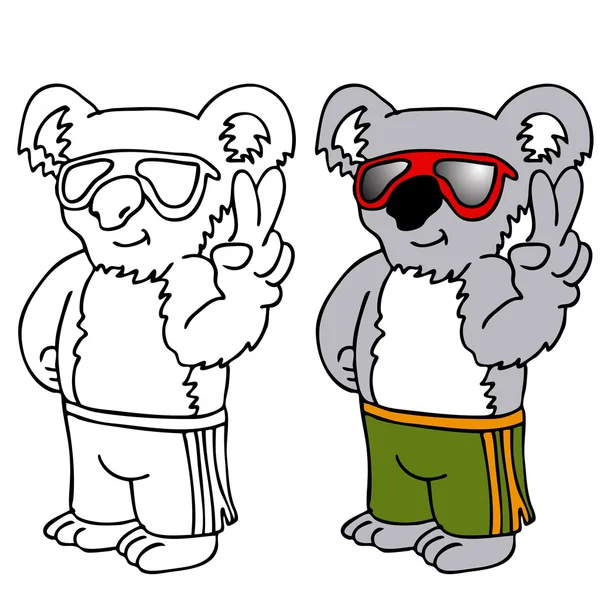 Koala Wearing Sunglasses — Stock Vector
