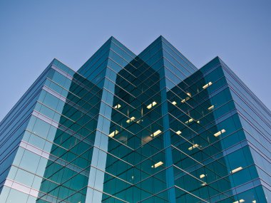 Modern Office Building at Dusk