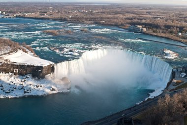 Horseshoe Falls (Niagara) From Above in Winter clipart