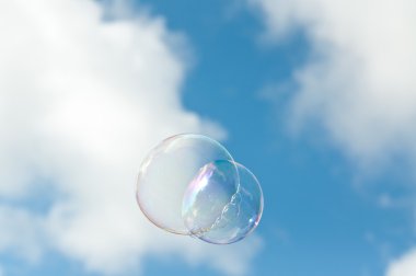 Soap Bubbles Floating Through the Air clipart