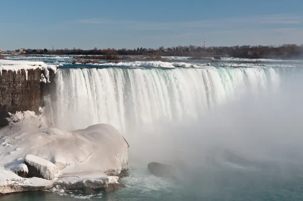 Podkova Padá Řece Niagara Zimě — Stock fotografie