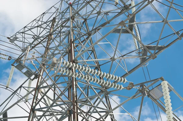 Torre di trasmissione elettrica (pilone elettrico ) — Foto Stock