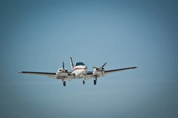 Twin Engine Aircraft in Flight