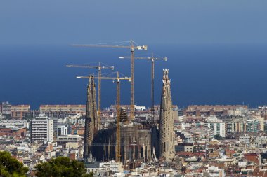 Sagrada Familia Barcelona Distant View clipart