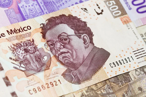 New Meksiko 500 bill Diego Rivera — Stok Foto