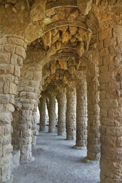 Stock image Park Guell Columns Barcelona