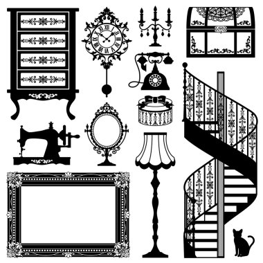 Antique furniture clipart