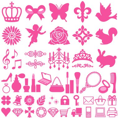 Beauty icons clipart