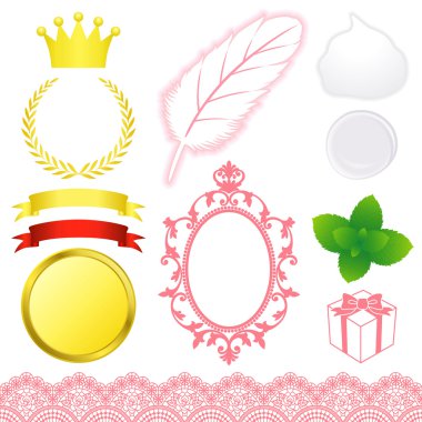 Beauty advertisement icons clipart