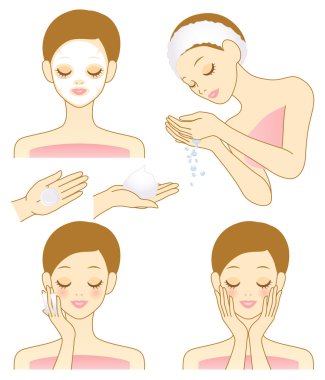 Facial beauty clipart