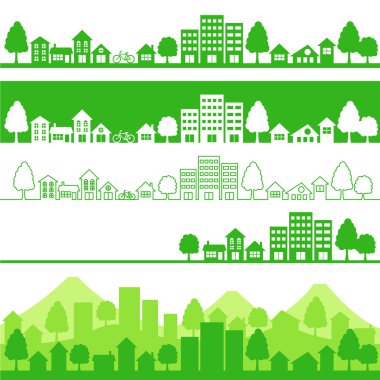 Eco town clipart