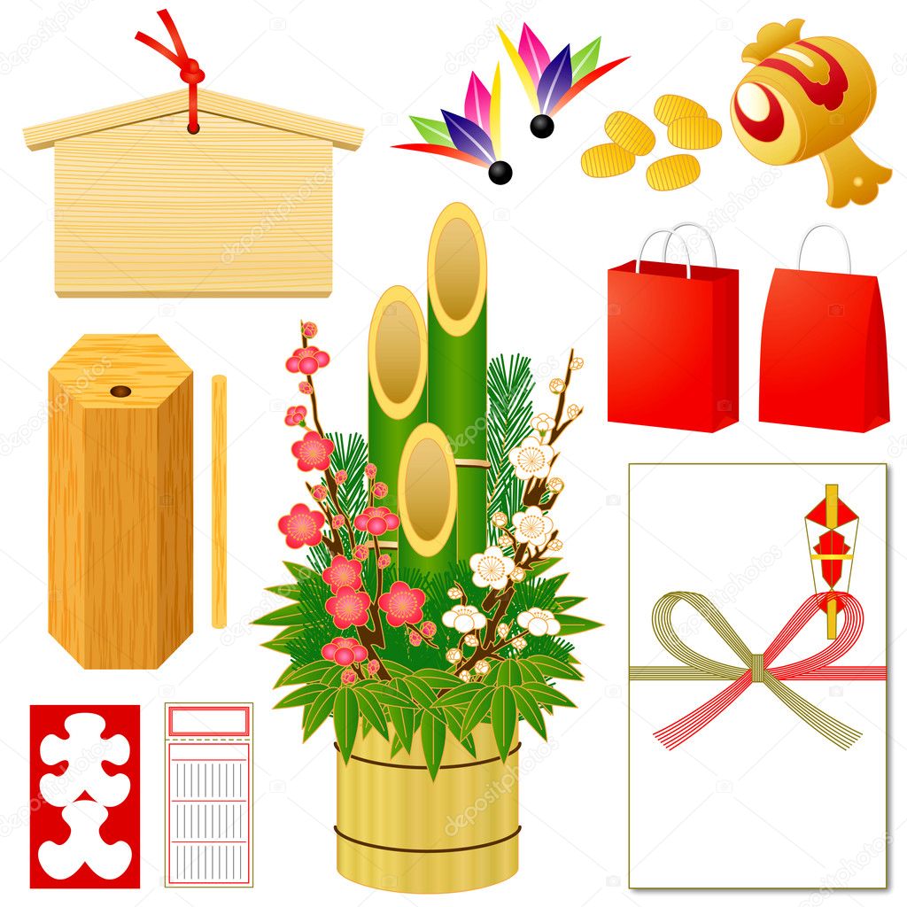 Japanese New Year’s icons