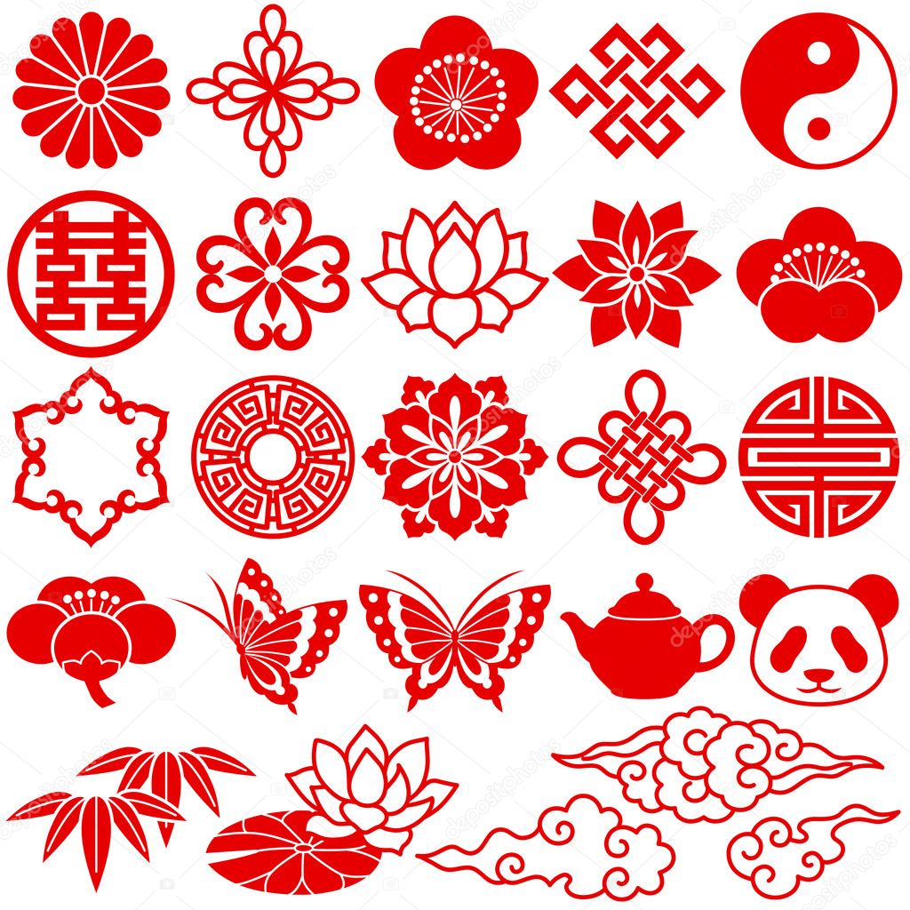Chinese decorative icons