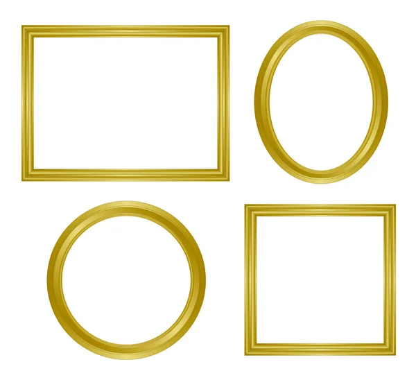 Jednoduchý zlatý rám — Stock fotografie