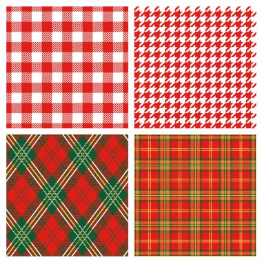 Red plaid clipart