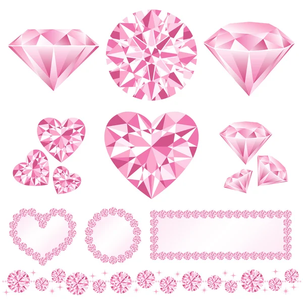 Diamantes rosados decorativos — Foto de Stock