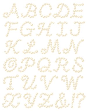 Pearl alphabet clipart