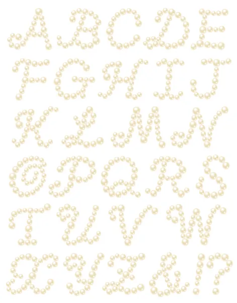珍珠字母 — 图库照片