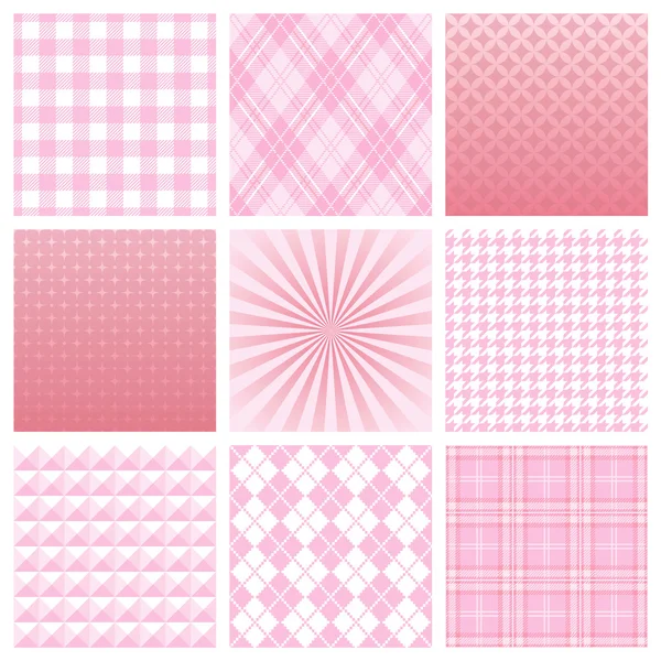 Set Pink Patterns Illustration — Stock Photo, Image