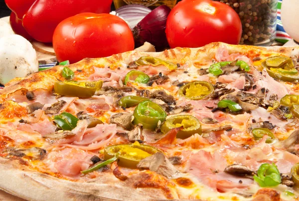 Verry hete pizza — Stockfoto