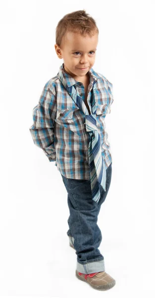 领带的小男孩 — 图库照片