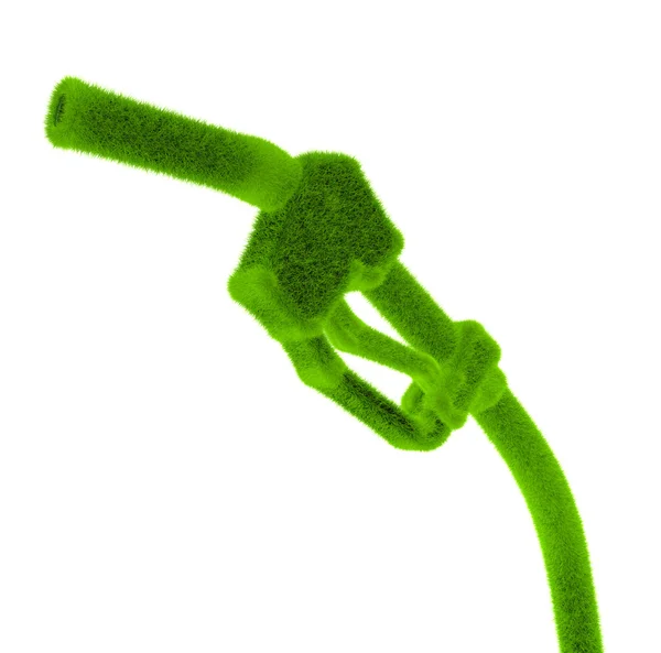 Green Gas Nozzle Eco Fuel — Stock Photo, Image