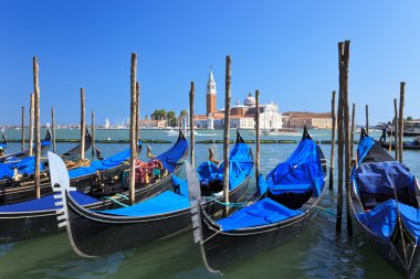 Gondola Parking in Venice clipart