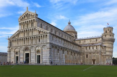 Katedrali ile leaning tower Pisa, İtalya