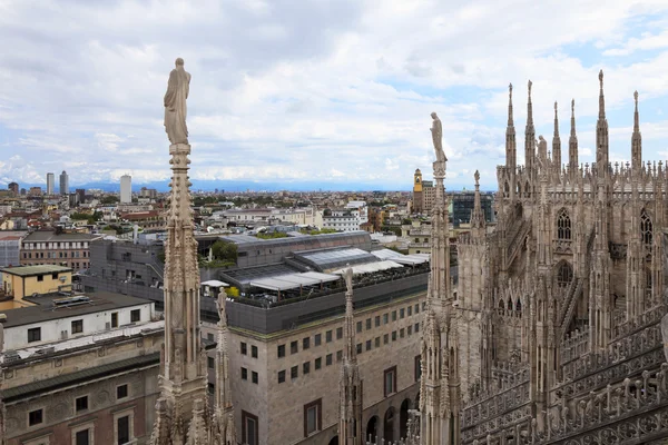Panoramiczny widok na Mediolan, Włochy — Zdjęcie stockowe