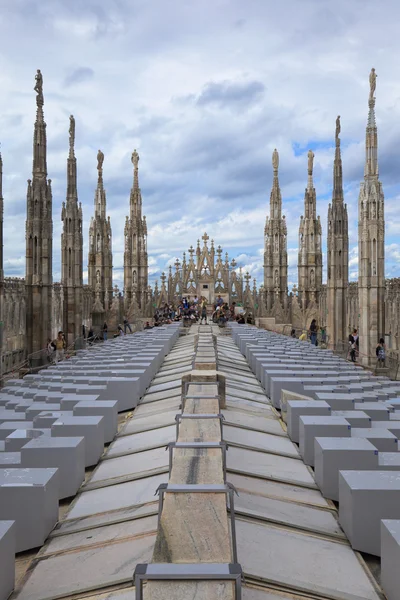 O Duomo, a catedral de Milão — Fotografia de Stock