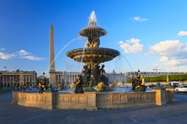 Fountain at the Place de la Concorde, Paris, France clipart