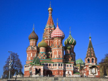 St. Basil's Cathedral on Red square, Moscow clipart