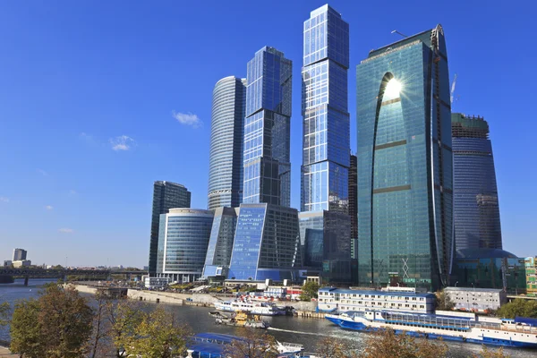 Panorame do novo centro de negócios em Moscou — Fotografia de Stock
