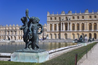 Bronze statue in Versailles, France clipart