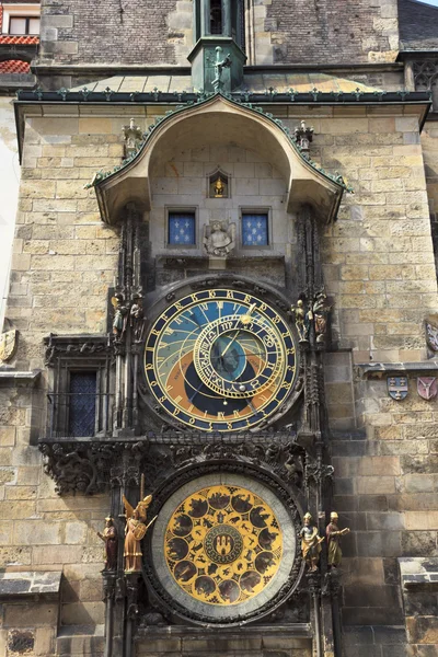 Астрономические часы Орлой в Праге, Чехия — стоковое фото